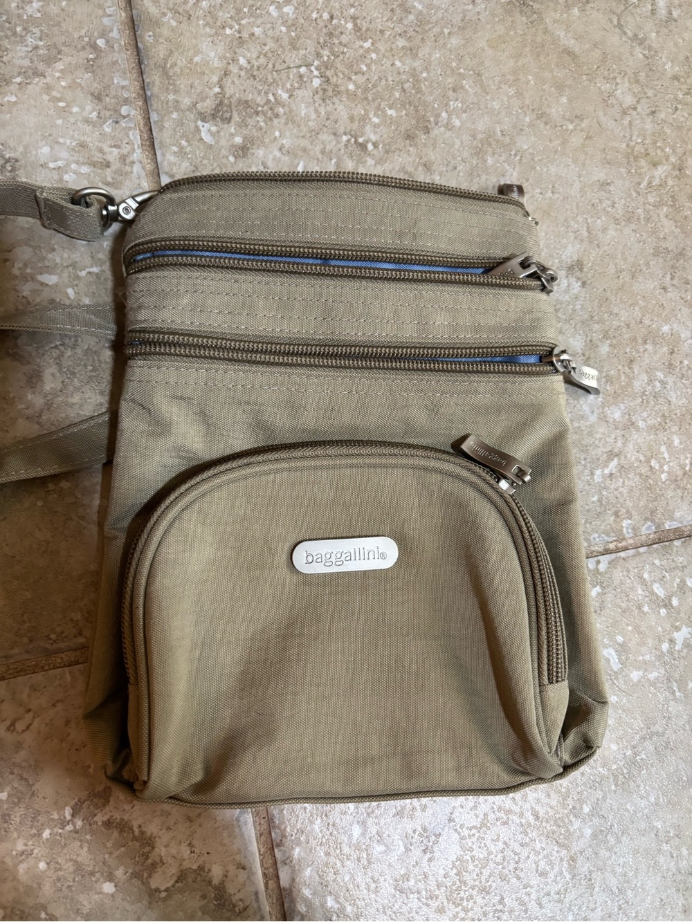 Baggallini Tan Crossbody Messenger Bag